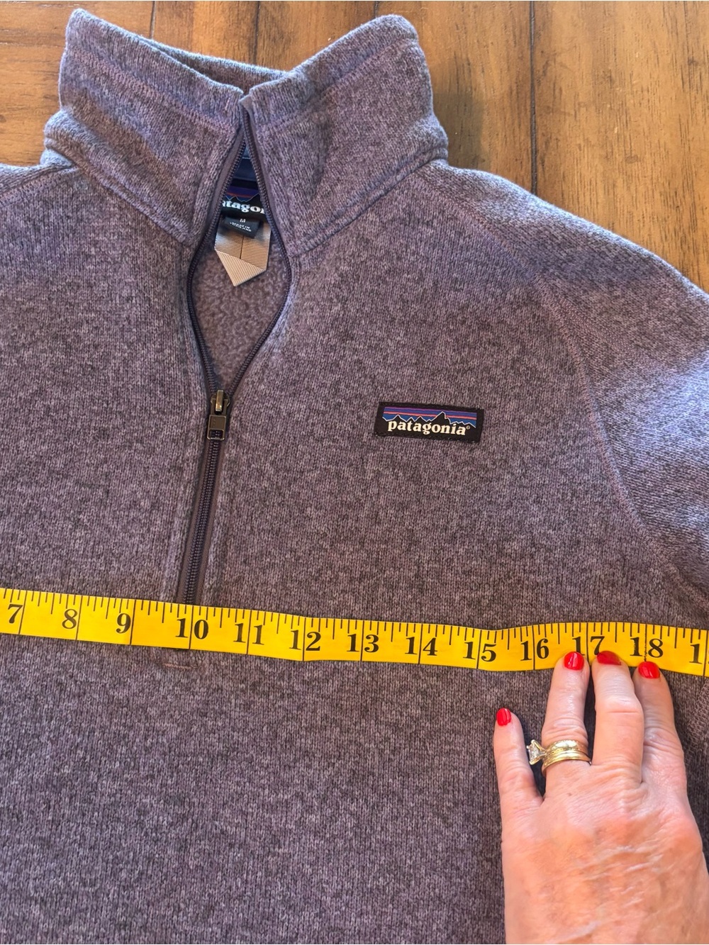 Patagonia Womens Better Sweater 1/4 Zip Pullover in Purple,Medium,Comfy Layering - Picture 12 of 13